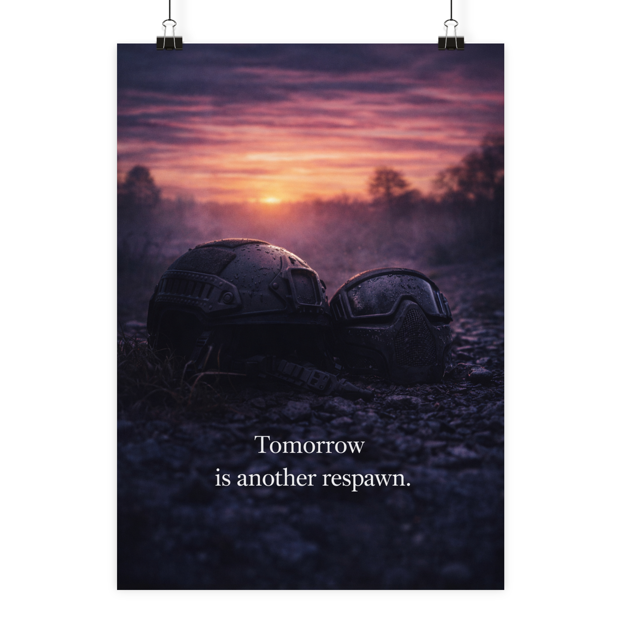 Tomorrow is another respawn. - Poster Din A2 (hoch) als Airsoft Poster im DIN-Format
