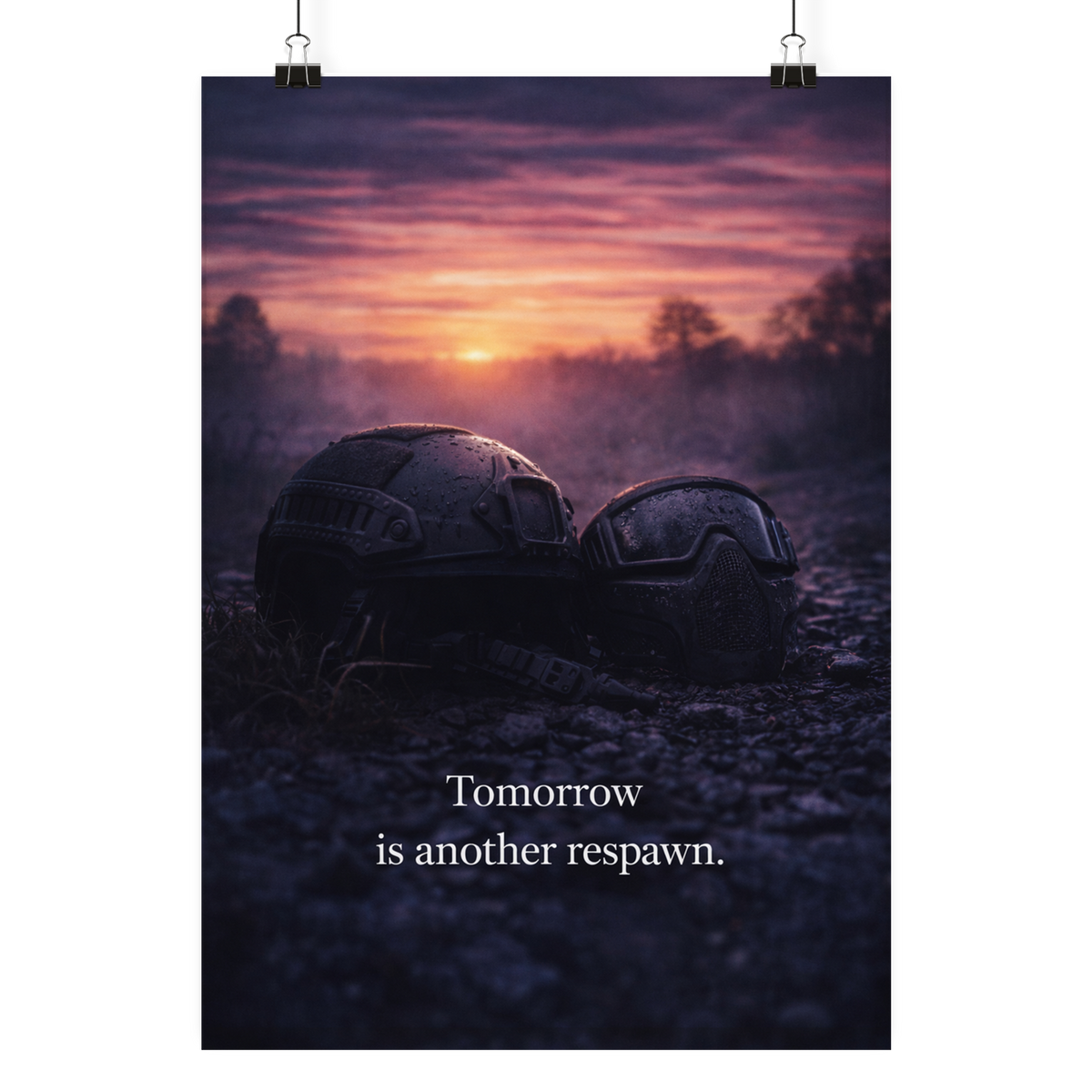 Tomorrow is another respawn. - Poster Din A4 (hoch) als Airsoft Poster im DIN-Format