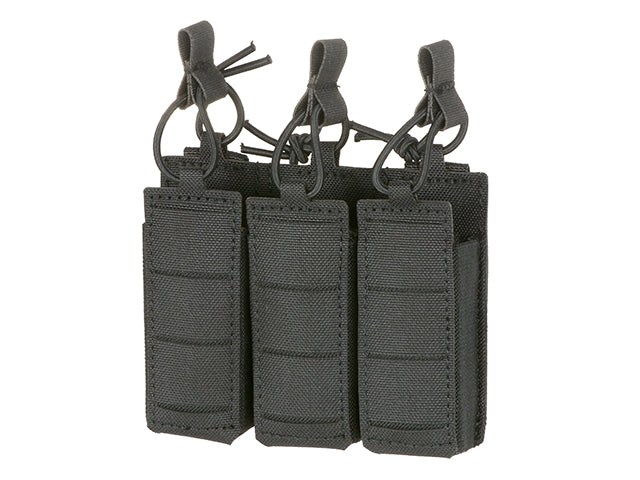 Triple Elastic Pistol Magazine Pouch Laser-cut - Black als Airsoft Magazin in Schwarz, Ansicht 2
