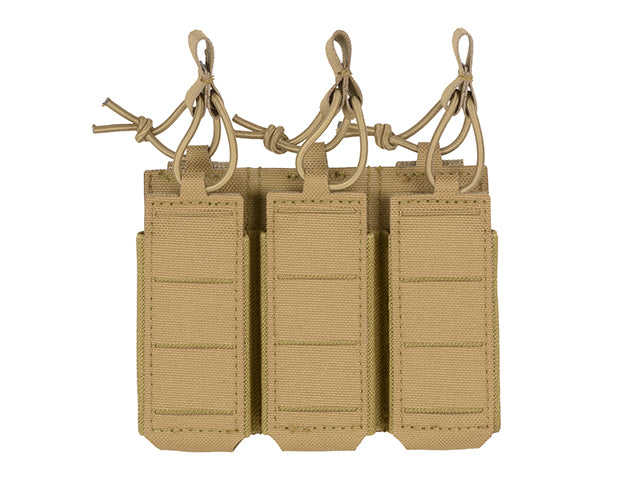Triple Elastic Pistol Magazine Pouch Laser-cut - Coyote als Airsoft Magazin in Tan, Ansicht 2