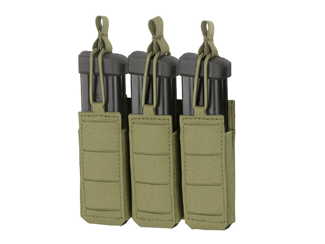 Triple Elastic Pistol Magazine Pouch Laser-cut - Olive als Airsoft Magazin, Ansicht 4