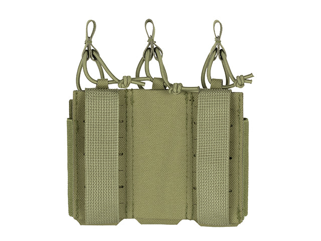 Triple Elastic Pistol Magazine Pouch Laser-cut - Olive als Airsoft Magazin, Ansicht 6
