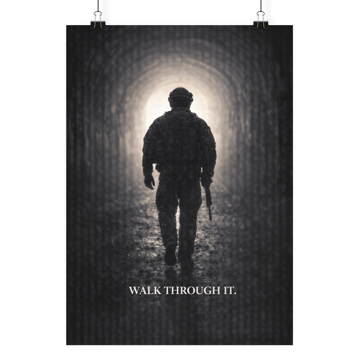 Walk through it. - Poster Din A4 (hoch) als Airsoft Poster im DIN-Format