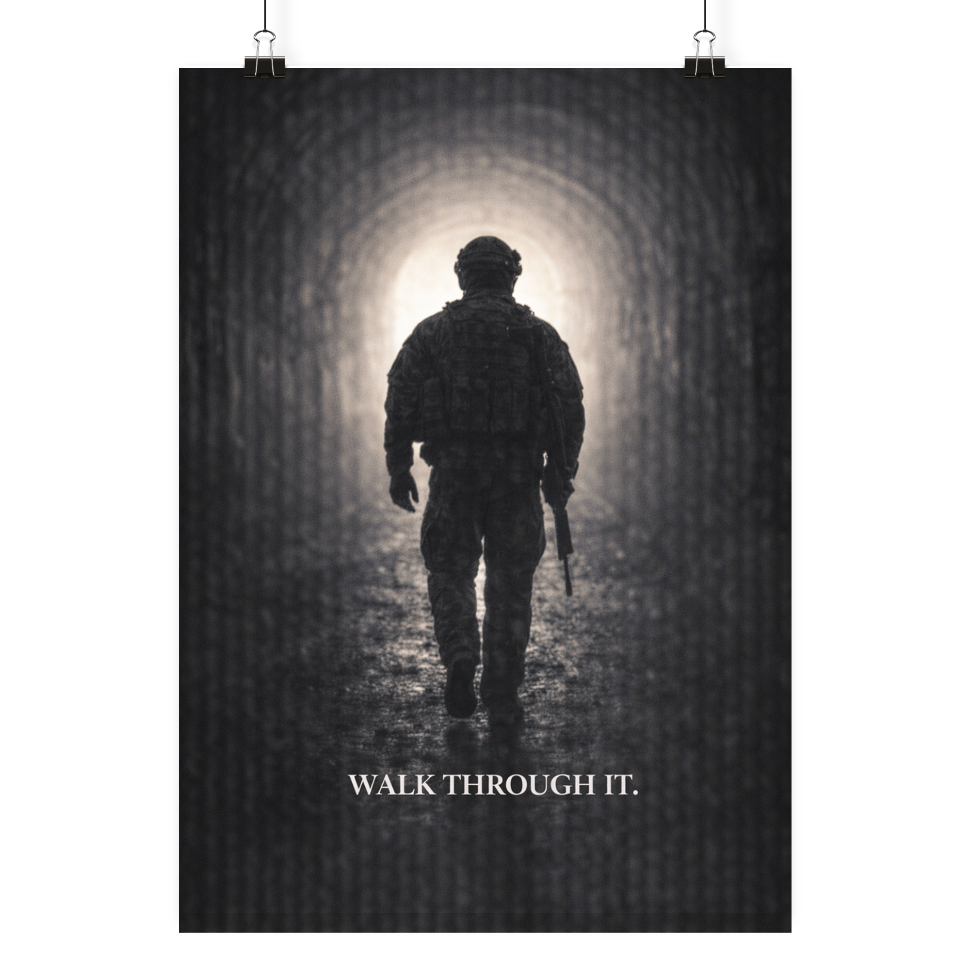 Walk through it. - Poster Din A4 (hoch) als Airsoft Poster im DIN-Format