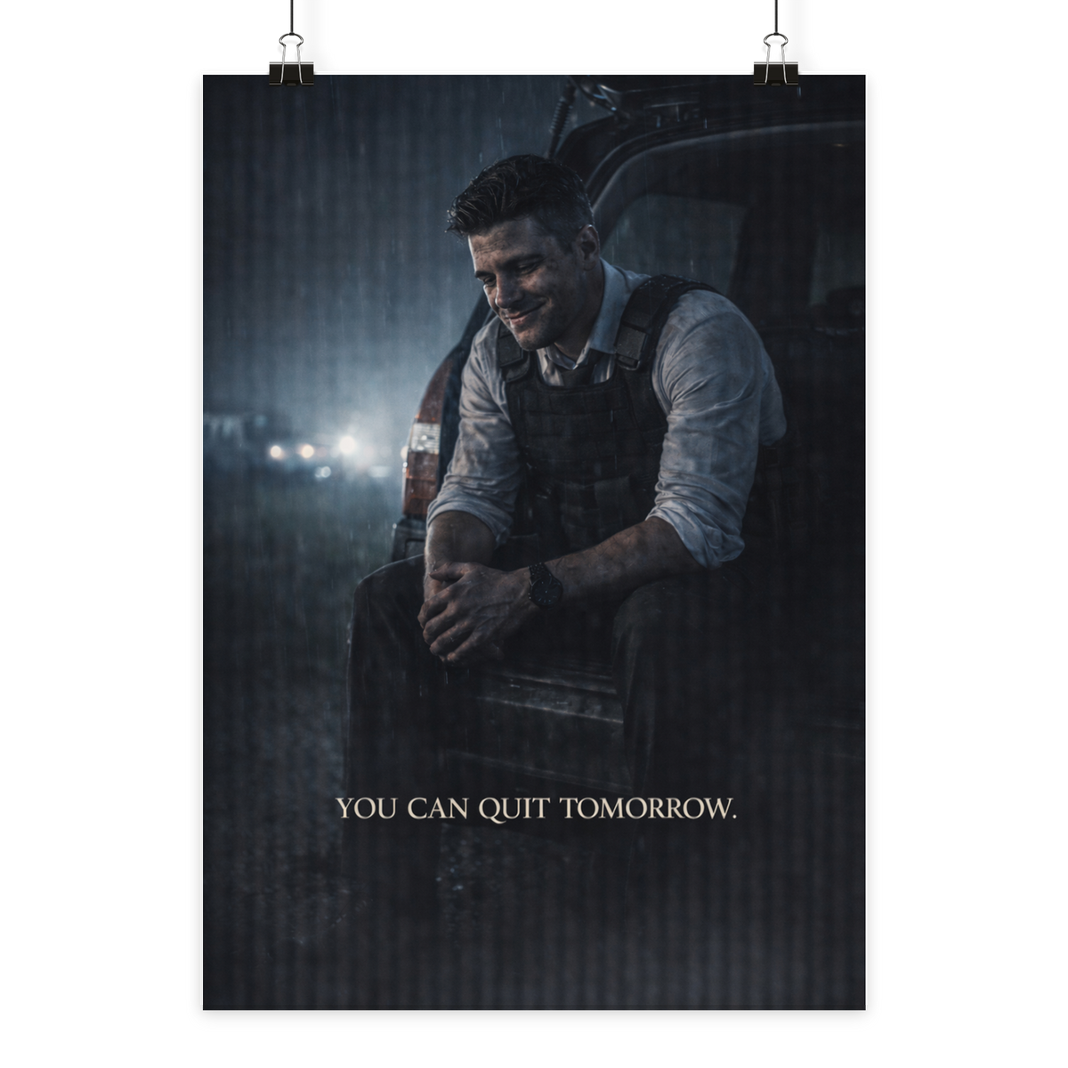 You can quit tomorrow - Poster Din A1 (hoch) als Airsoft Poster im DIN-Format