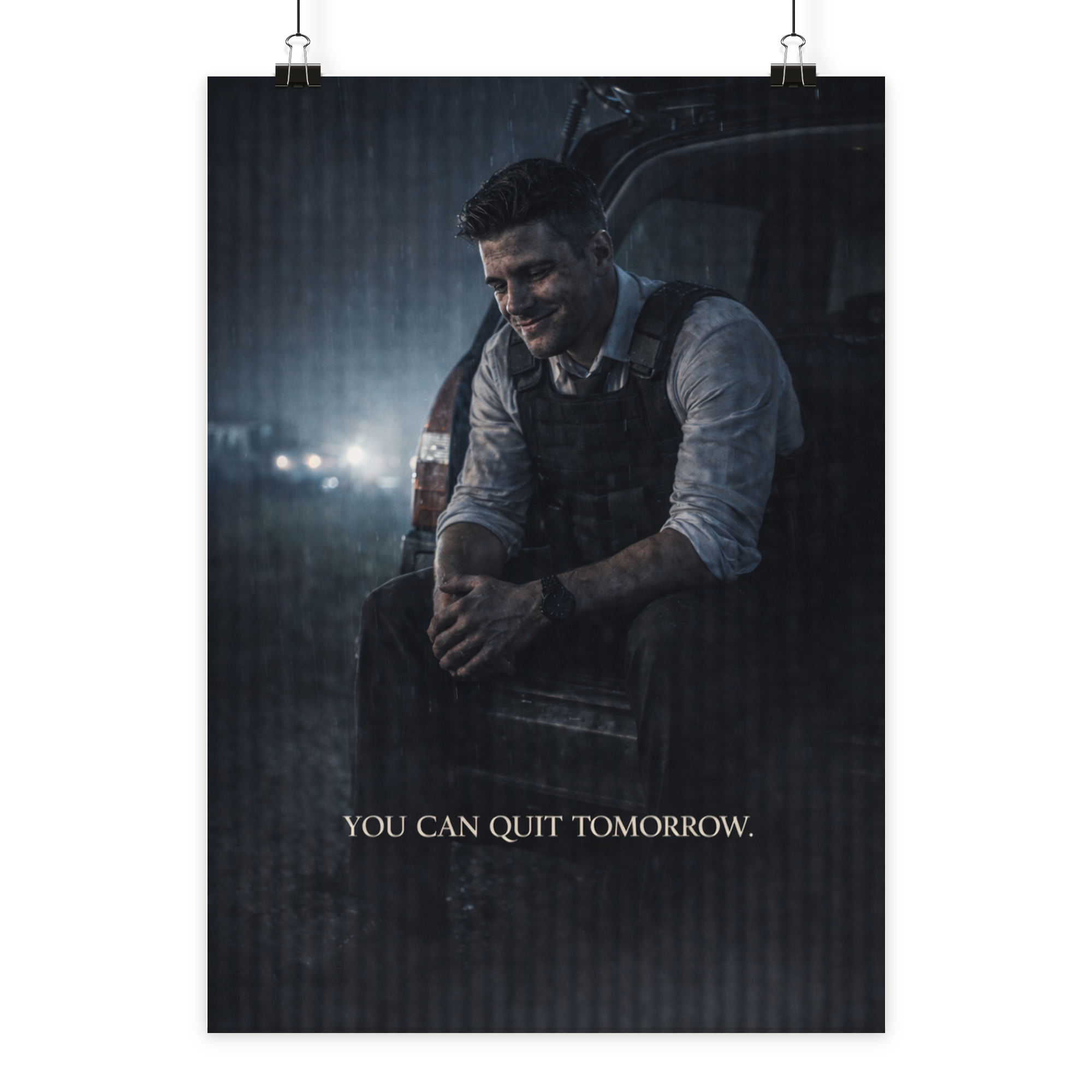 You can quit tomorrow - Poster Din A1 (hoch) als Airsoft Poster im DIN-Format
