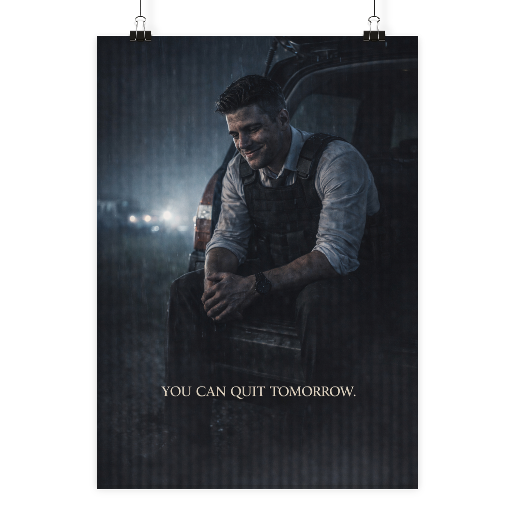 You can quit tomorrow - Poster Din A2 (hoch) als Airsoft Poster im DIN-Format