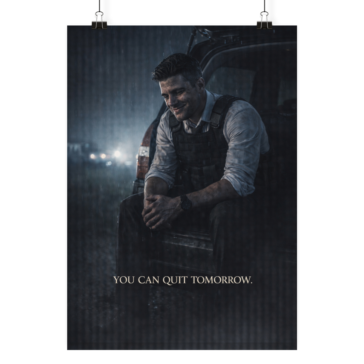 You can quit tomorrow - Poster Din A4 (hoch) als Airsoft Poster im DIN-Format